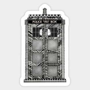 Phone booth with pattern Sticker